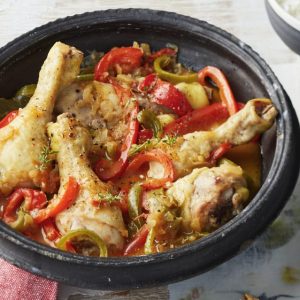 Poulet au chorizo écrasé de pommes de terre