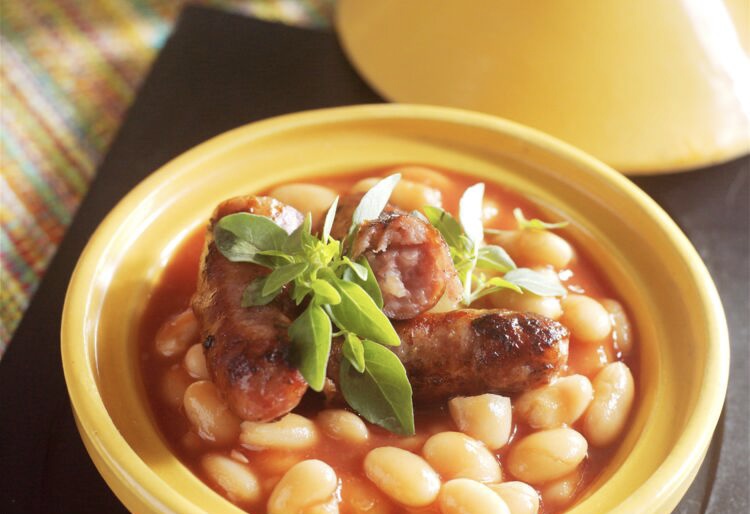 Saucisse haricots couenne