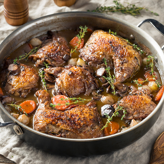 Poulet chasseur riz