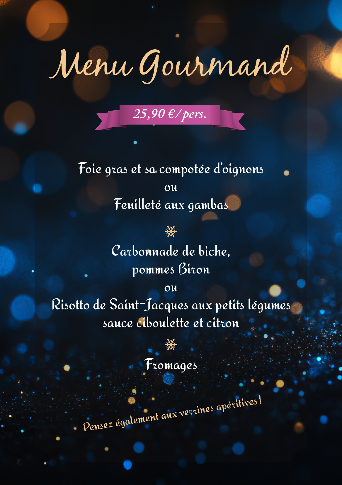 Menus Noël 2025-2