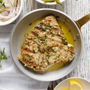 Pavé de thon sauce citron vert