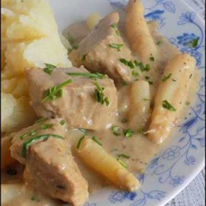 Veau aux asperges tagliatelles